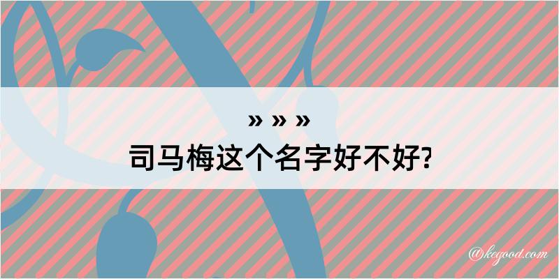 司马梅这个名字好不好?