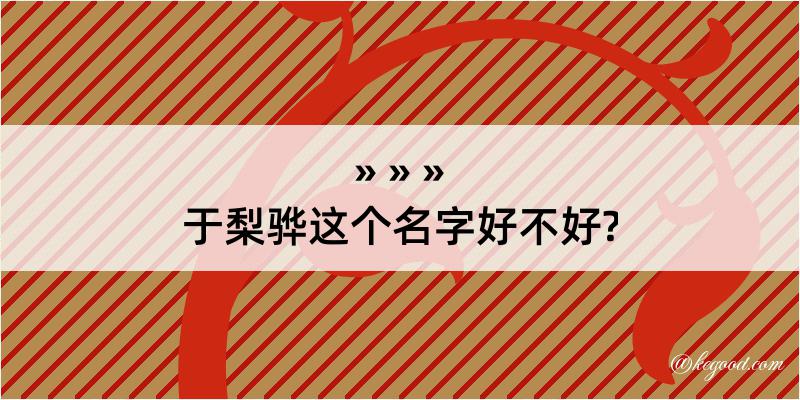 于梨骅这个名字好不好?