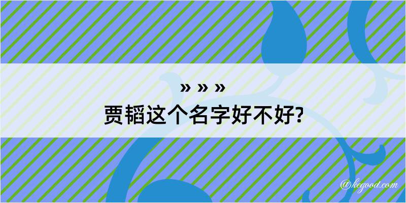 贾韬这个名字好不好?