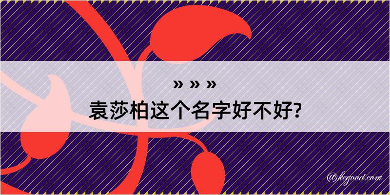 袁莎柏这个名字好不好?