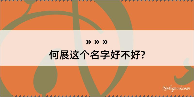 何展这个名字好不好?