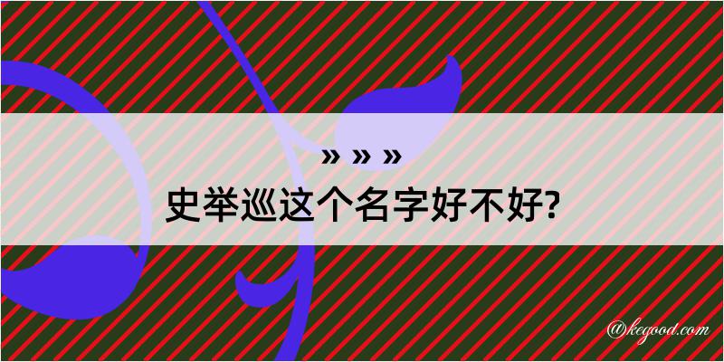 史举巡这个名字好不好?