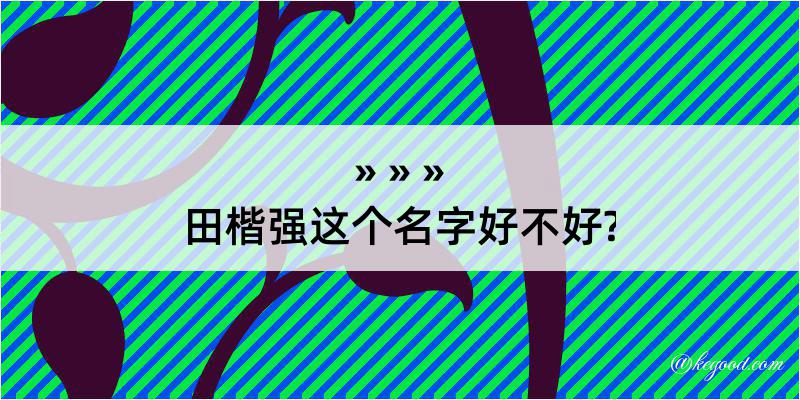 田楷强这个名字好不好?