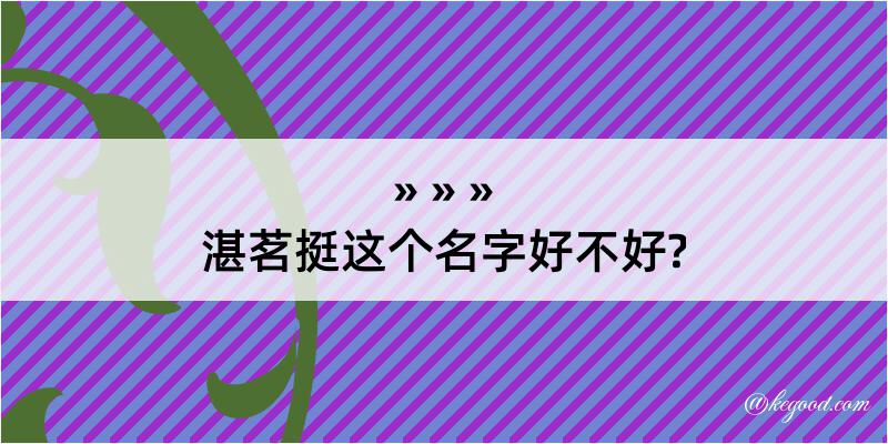 湛茗挺这个名字好不好?