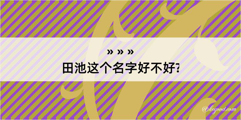 田池这个名字好不好?