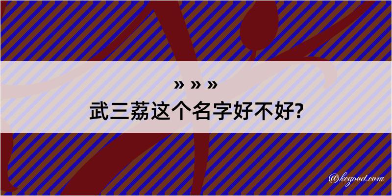 武三荔这个名字好不好?