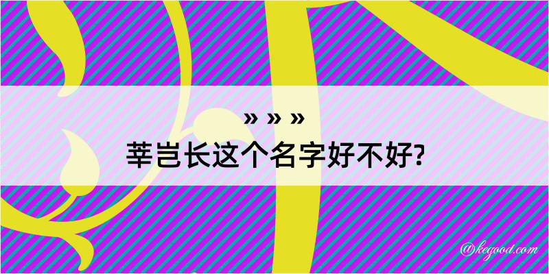 莘岂长这个名字好不好?