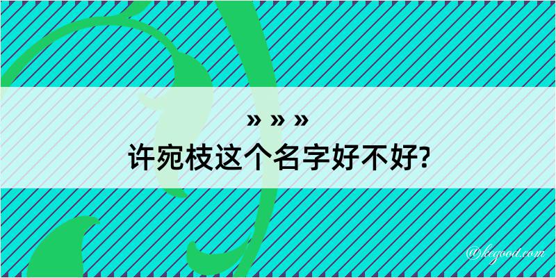 许宛枝这个名字好不好?