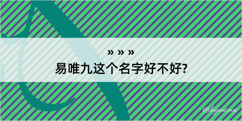 易唯九这个名字好不好?