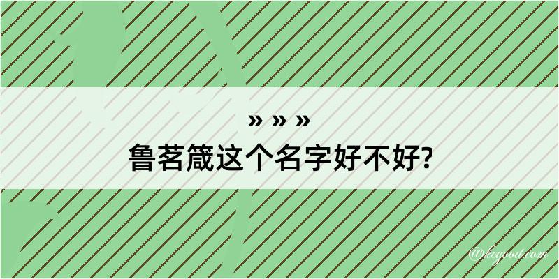 鲁茗箴这个名字好不好?