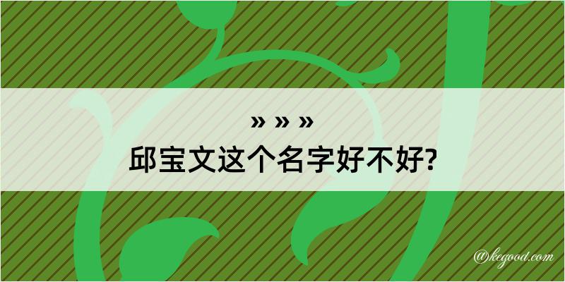 邱宝文这个名字好不好?