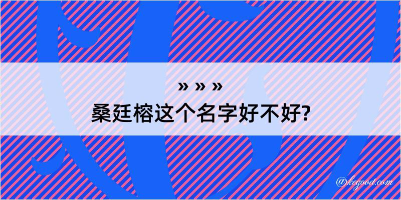 桑廷榕这个名字好不好?