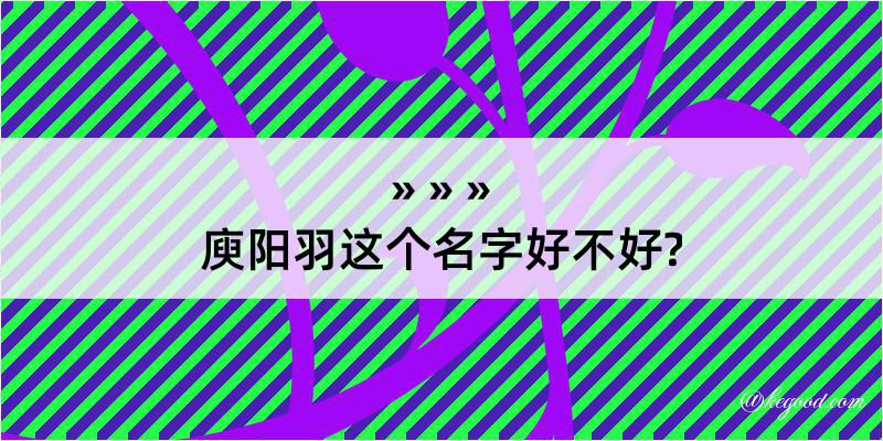 庾阳羽这个名字好不好?