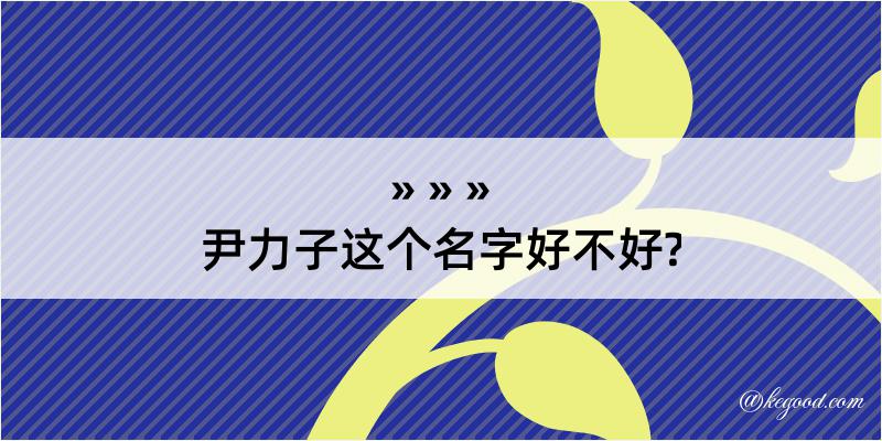 尹力子这个名字好不好?