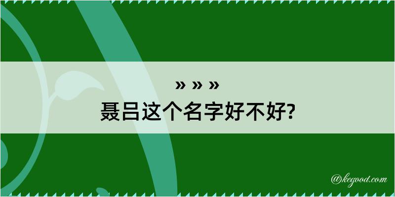 聂吕这个名字好不好?