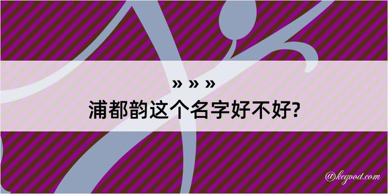 浦都韵这个名字好不好?