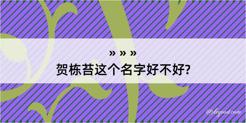 贺栋苔这个名字好不好?