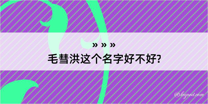 毛彗洪这个名字好不好?