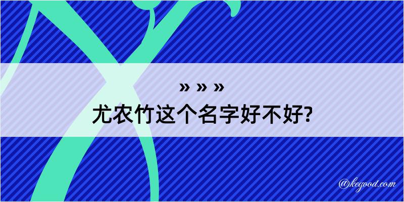 尤农竹这个名字好不好?