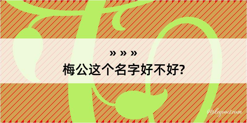 梅公这个名字好不好?