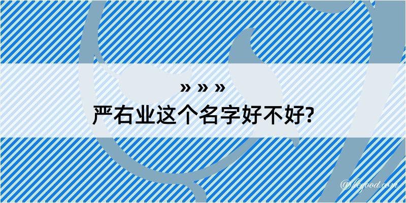 严右业这个名字好不好?