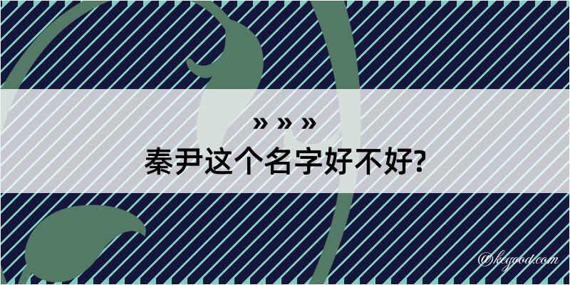 秦尹这个名字好不好?