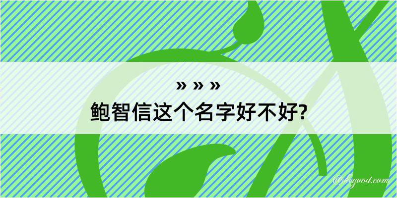 鲍智信这个名字好不好?