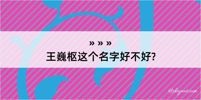 王巍枢这个名字好不好?