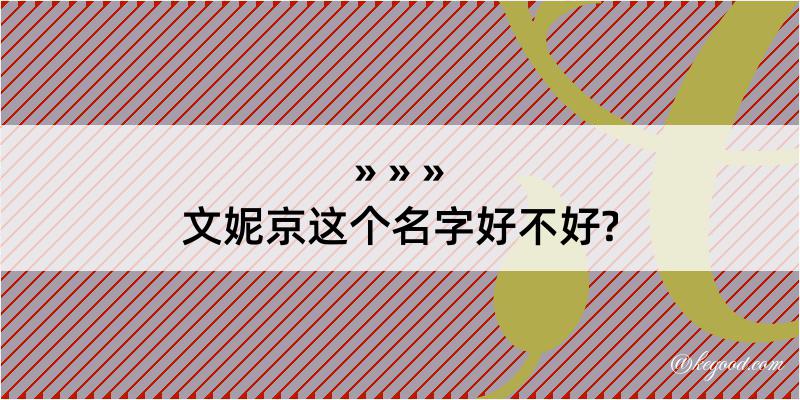 文妮京这个名字好不好?