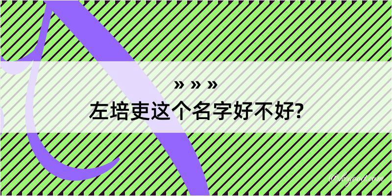 左培吏这个名字好不好?