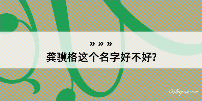 龚骥格这个名字好不好?