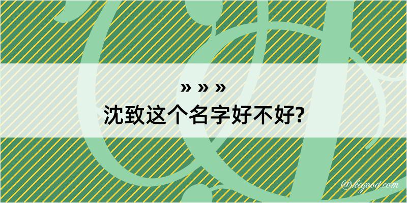 沈致这个名字好不好?