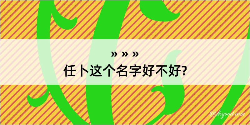 任卜这个名字好不好?