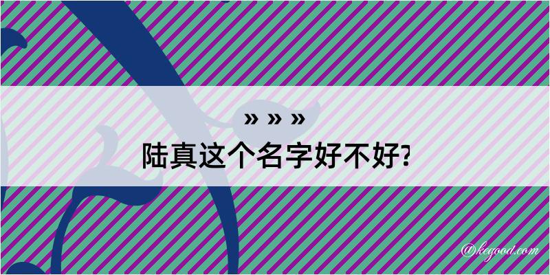 陆真这个名字好不好?