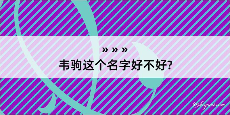 韦驹这个名字好不好?