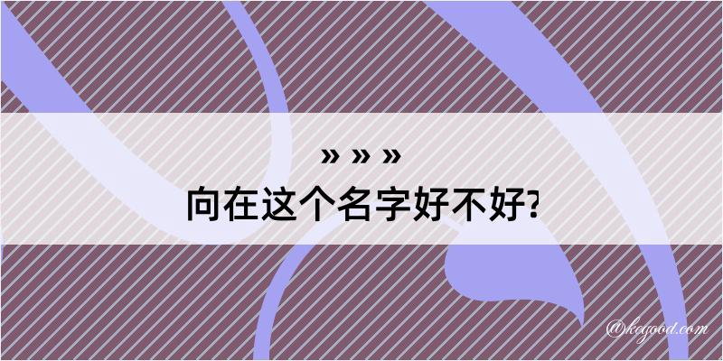 向在这个名字好不好?