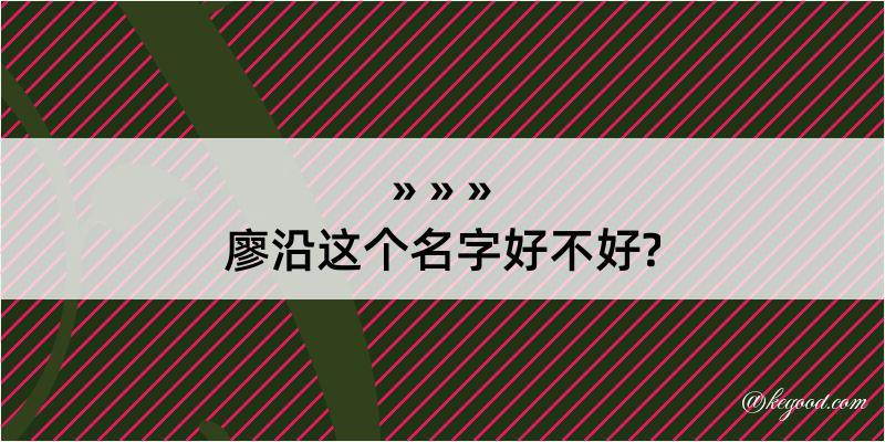 廖沿这个名字好不好?