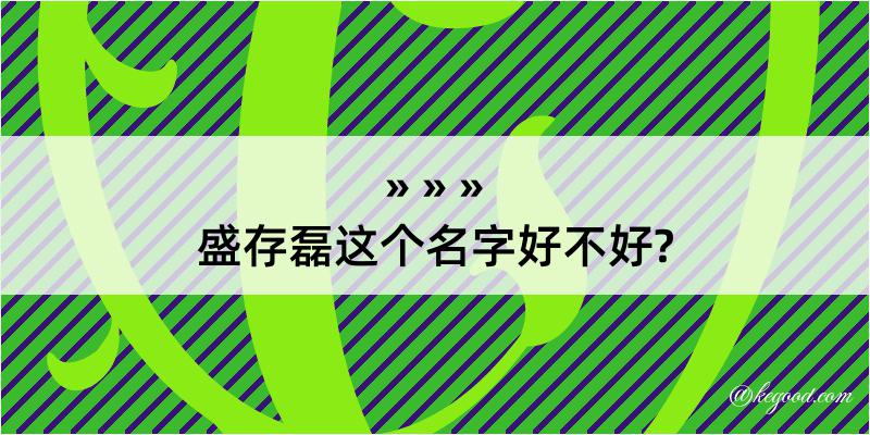 盛存磊这个名字好不好?