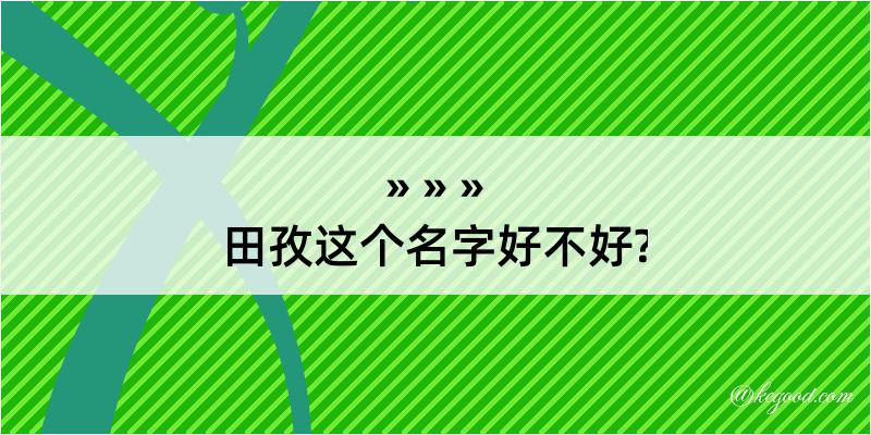 田孜这个名字好不好?