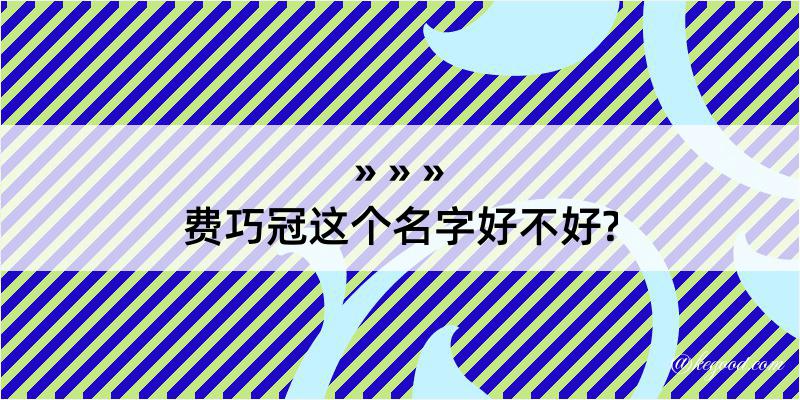 费巧冠这个名字好不好?