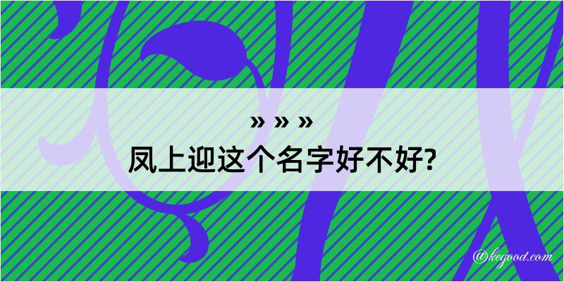 凤上迎这个名字好不好?