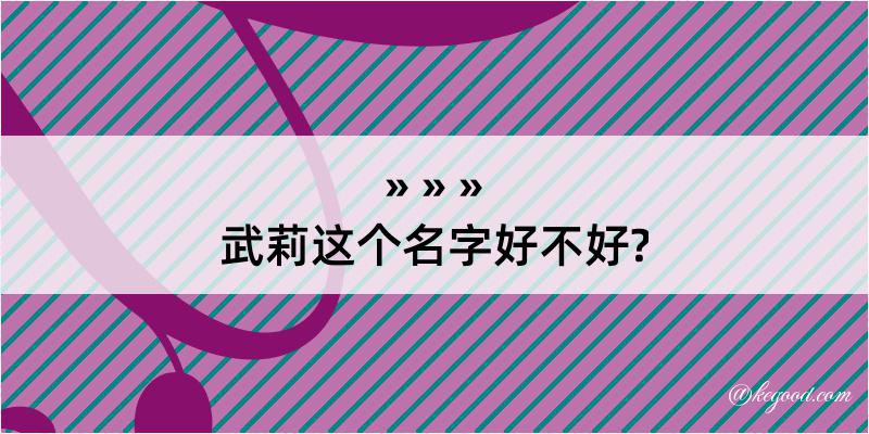 武莉这个名字好不好?