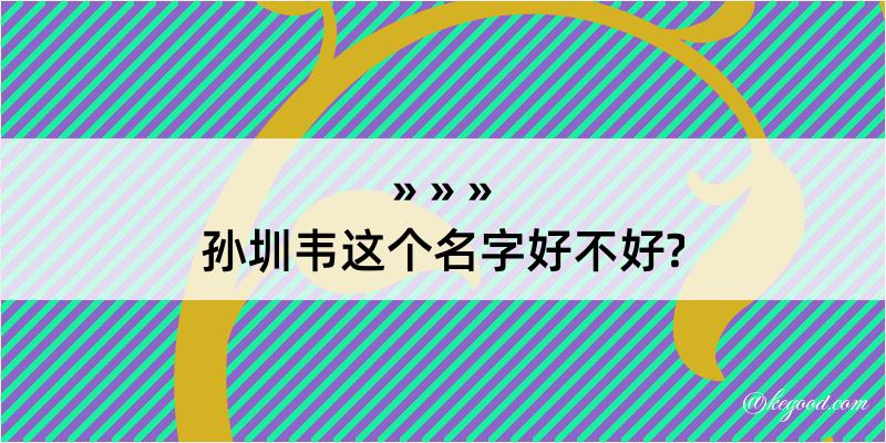 孙圳韦这个名字好不好?