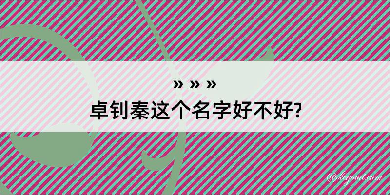 卓钊秦这个名字好不好?