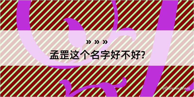 孟罡这个名字好不好?