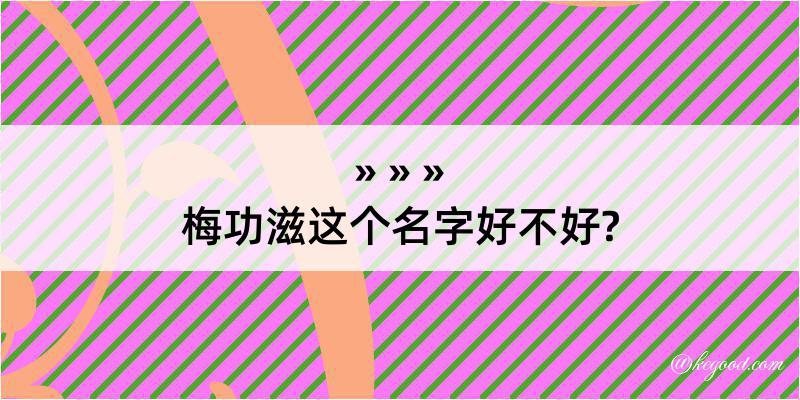 梅功滋这个名字好不好?