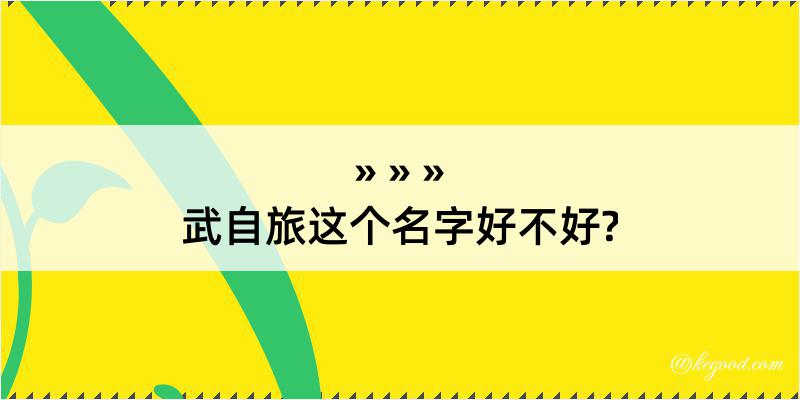 武自旅这个名字好不好?