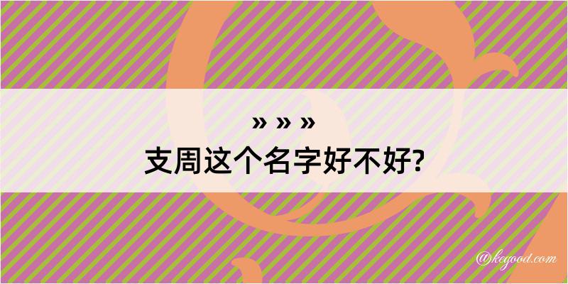 支周这个名字好不好?