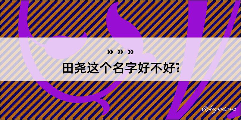 田尧这个名字好不好?