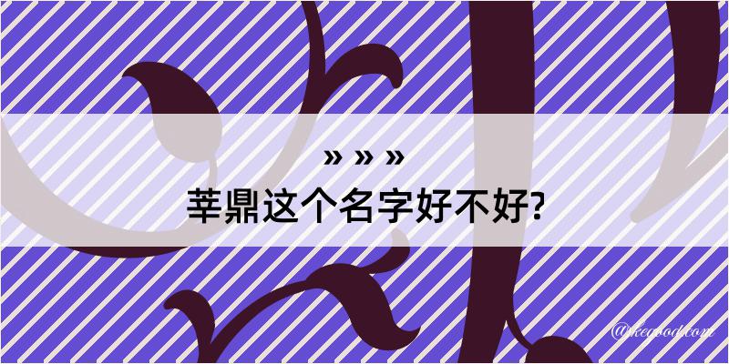 莘鼎这个名字好不好?